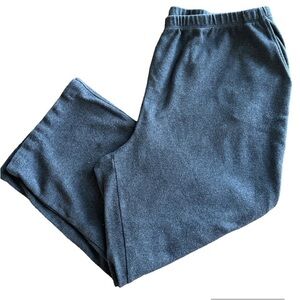Lands End sport knit straight leg cropped pants size XL elastic waistband